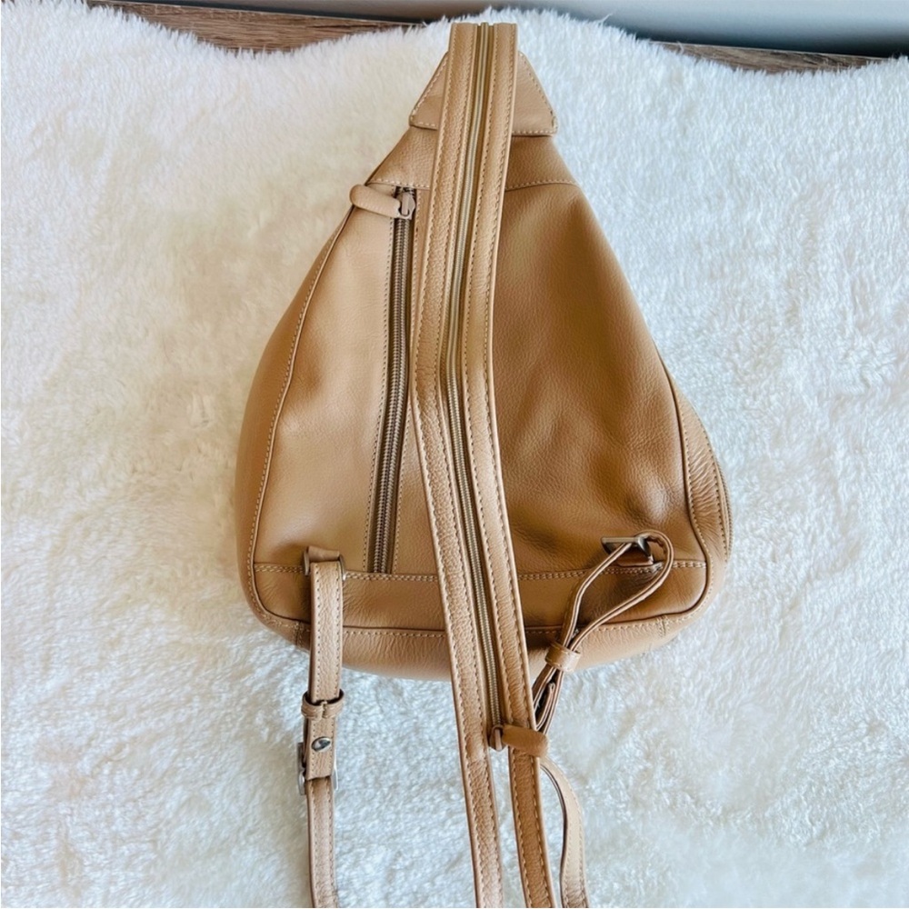 Derek Alexander Tan Leather Backpack Sling - Picture 3 of 6